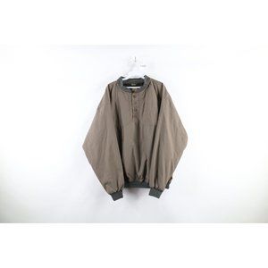 Vintage Cabelas Mens XL Lined Waterproof Pullover Shooting Jacket Coat Gray